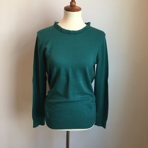 Banana Republic Green Cotton Crew Sweater Med